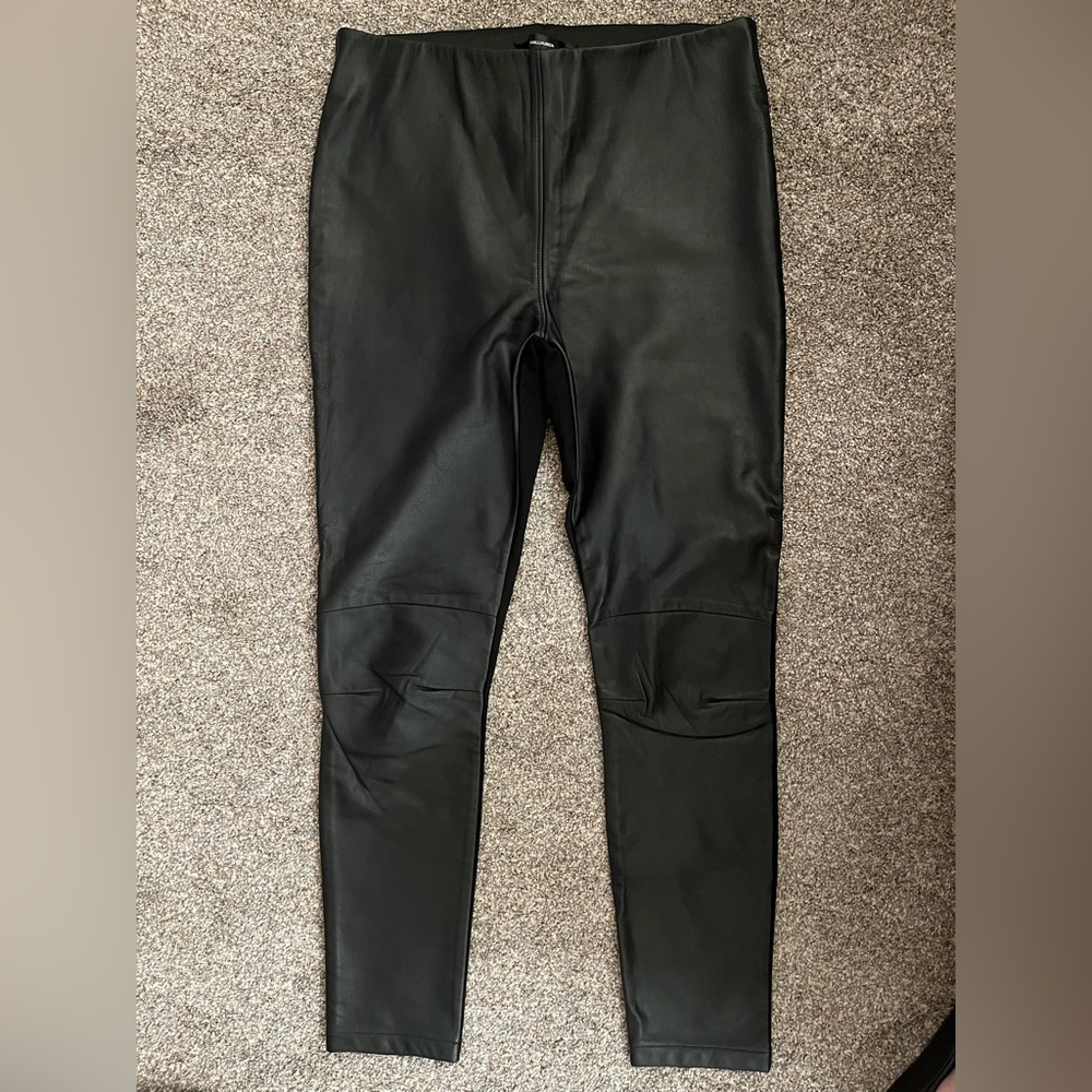 Hallhuber Black Leather (sheep Napa) Leggings